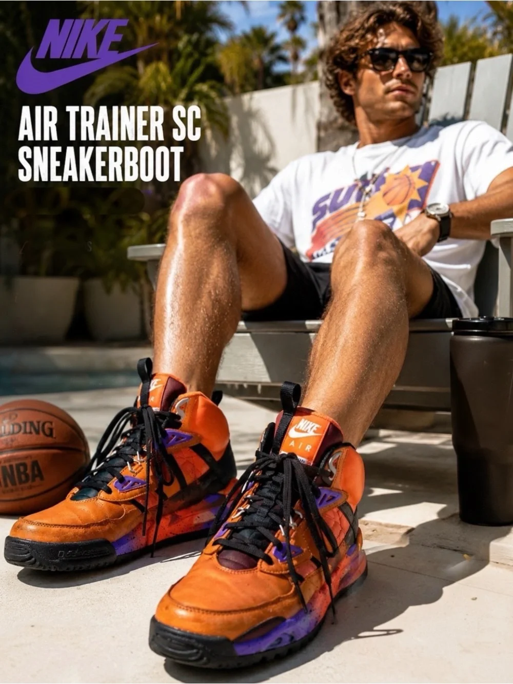 NIKE Trainer SC Sneaker Boot Tuscan Rust/Hyper Grape/Barkroot Brown Men’s size 8
